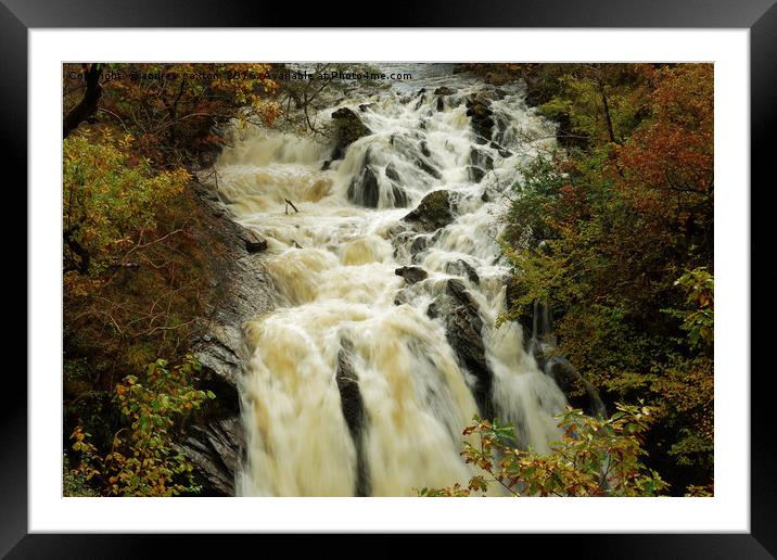 HIGH FALLS Framed Mounted Print by andrew saxton