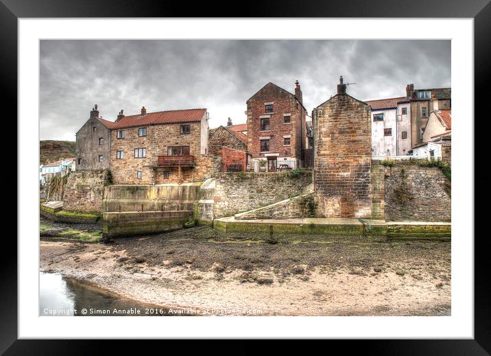 The Beck, Staithes Framed Mounted Print by Simon Annable