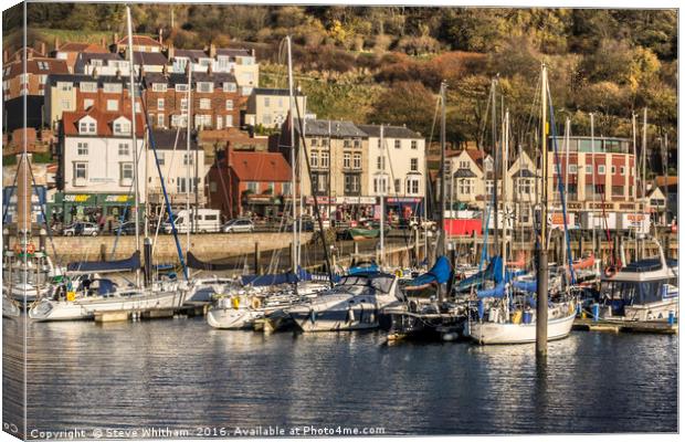 Scarborough Harbour Canvas Print by Steve Whitham
