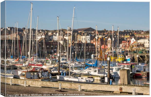 Scarborough Harbour Canvas Print by Steve Whitham