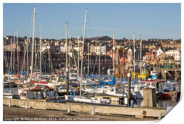 Scarborough Harbour Print by Steve Whitham