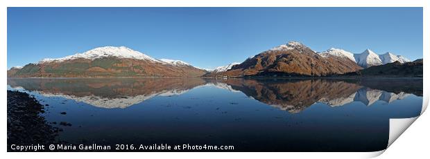 Five Sisters of Kintail (panorama) Print by Maria Gaellman