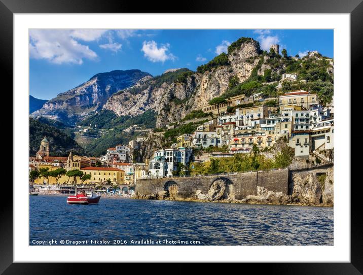 view of beautiful Amalfi Framed Mounted Print by Dragomir Nikolov