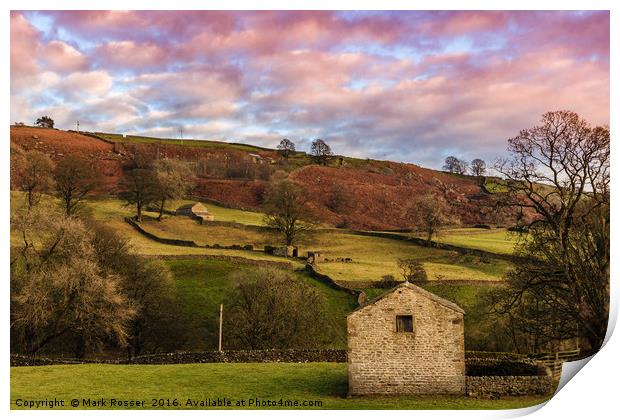 Dales Sunset Print by Mark S Rosser