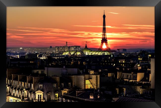 Paris sunset Framed Print by Ankor Light