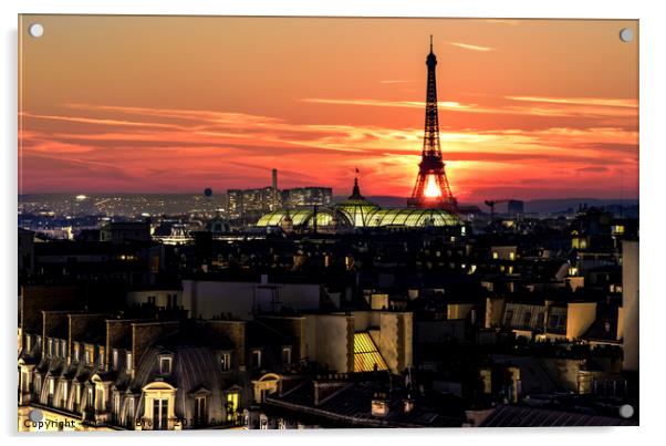 Paris sunset Acrylic by Ankor Light