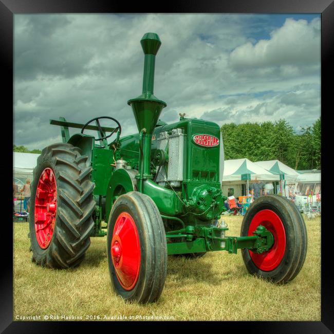 The Marshall Tractor  Framed Print by Rob Hawkins