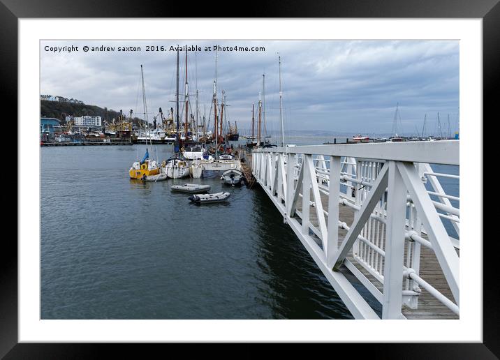 GOING TO THE BOAT Framed Mounted Print by andrew saxton