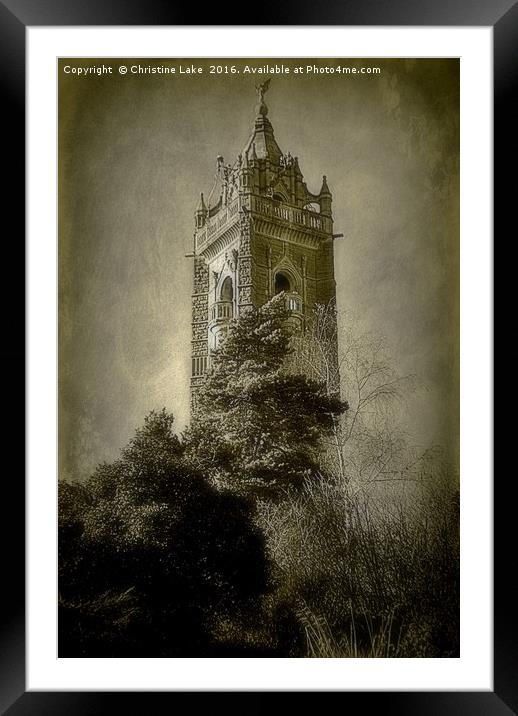 The Tower On The Hill Framed Mounted Print by Christine Lake
