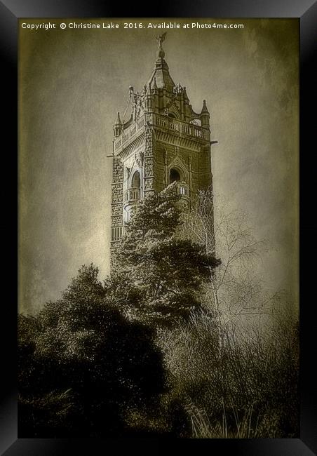 The Tower On The Hill Framed Print by Christine Lake