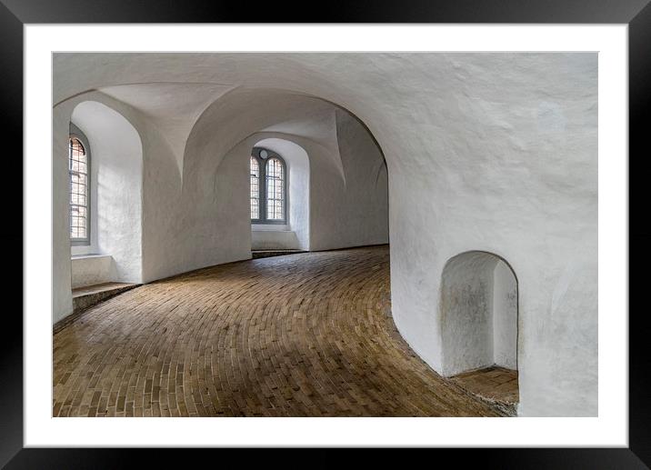 Copenhagen Round Tower Interior Framed Mounted Print by Antony McAulay