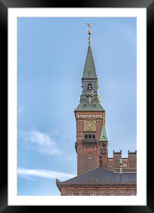 Copenhagen Town Hall Framed Mounted Print by Antony McAulay