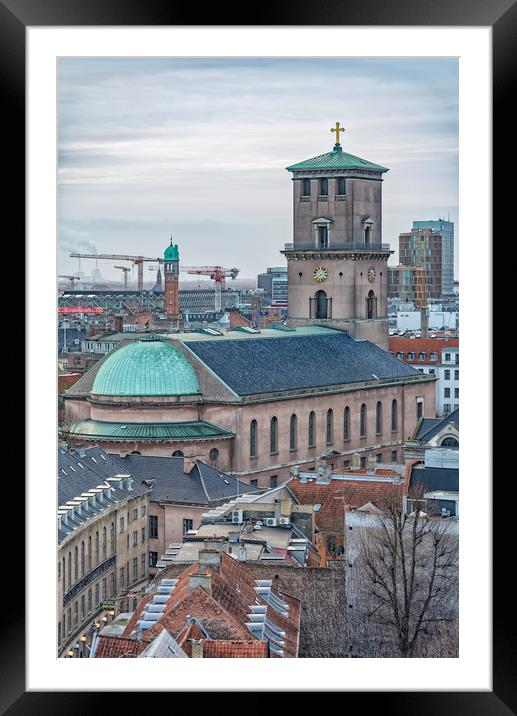 Copenhagen Vor Frue Kirke Framed Mounted Print by Antony McAulay