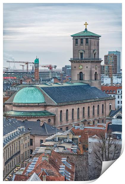 Copenhagen Vor Frue Kirke Print by Antony McAulay