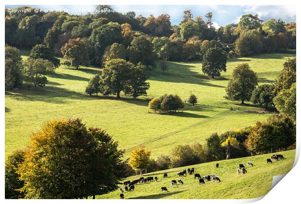 Typical English countryside Print by Kevin White