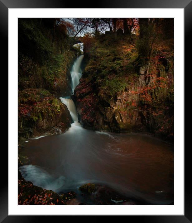Aira Force, Lake District National Park, Cumbria U Framed Mounted Print by Simon Booth