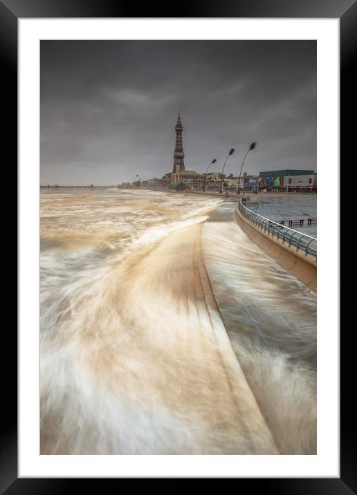 Blackpool sea front, Lancashire, North West, Unite Framed Mounted Print by Simon Booth