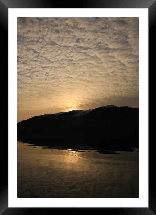 sky at Derwentwater Framed Mounted Print by Linda Lyon