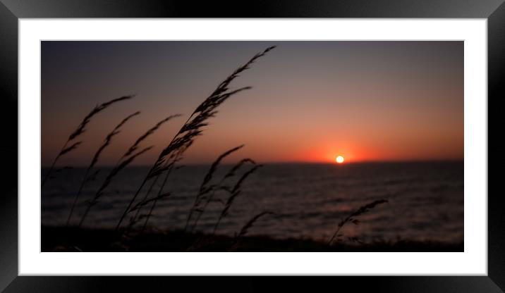 Simple Sea Sunset, Wales Framed Mounted Print by Jenny Dignam
