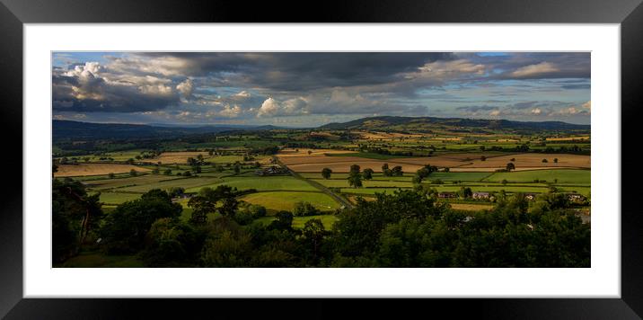 Cloudy Welsh Countryside, Mid Wales Framed Mounted Print by Jenny Dignam