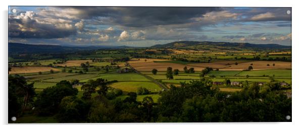 Cloudy Welsh Countryside, Mid Wales Acrylic by Jenny Dignam