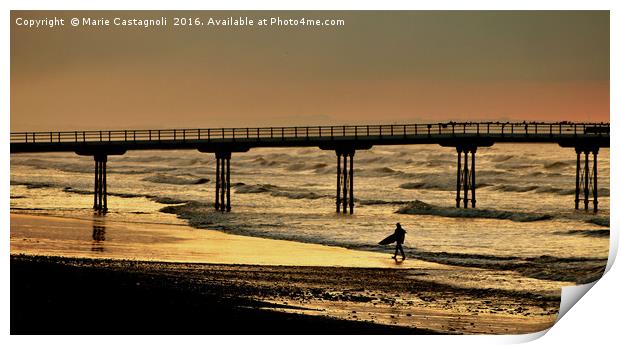  Another Day Another Surf Awaits Print by Marie Castagnoli