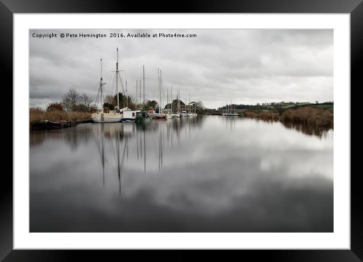 Turf locks on Exeter Canal Framed Mounted Print by Pete Hemington