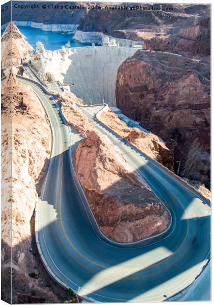 Road to the dam Canvas Print by Claire Castelli