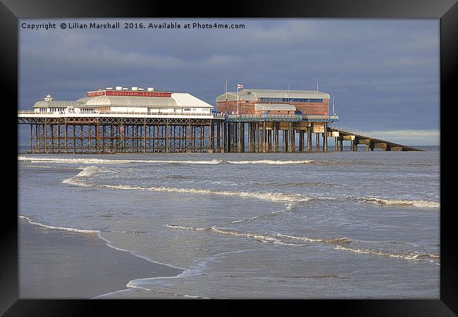 Cromer Pavillion Theatre and Lifeboat Station Framed Print by Lilian Marshall