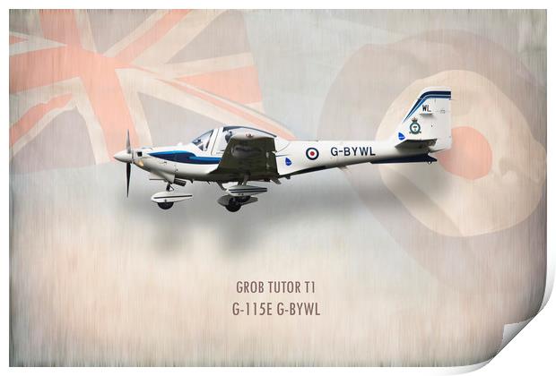 Grob Tutor T1 G-115E Print by J Biggadike