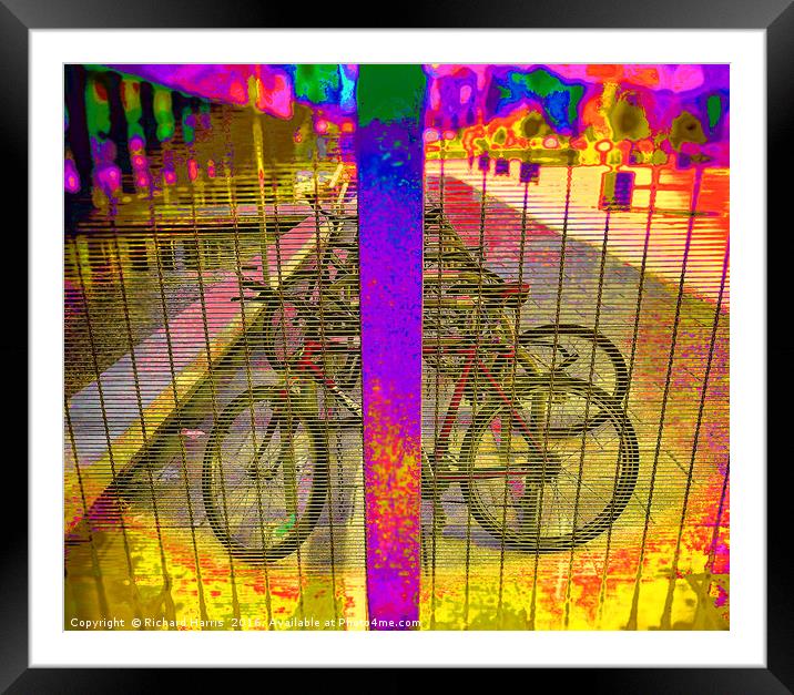 Bicylcles at the gym Framed Mounted Print by Richard Harris