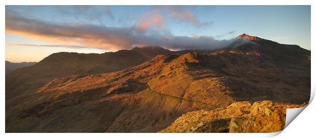 Crib Goch panoramic Print by Rory Trappe