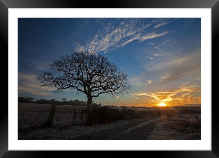 A new day dawns Framed Mounted Print by Stephen Prosser