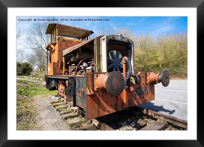 Abandoned Shunter Framed Mounted Print by Simon Annable