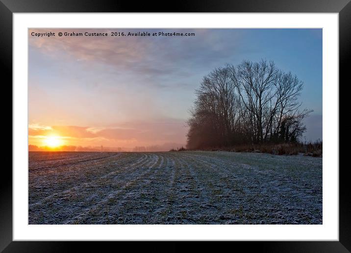 Dunstable Downs Sunrise Framed Mounted Print by Graham Custance