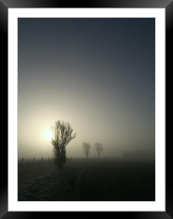 Foggy Winter Morning Framed Mounted Print by Simon Wrigglesworth