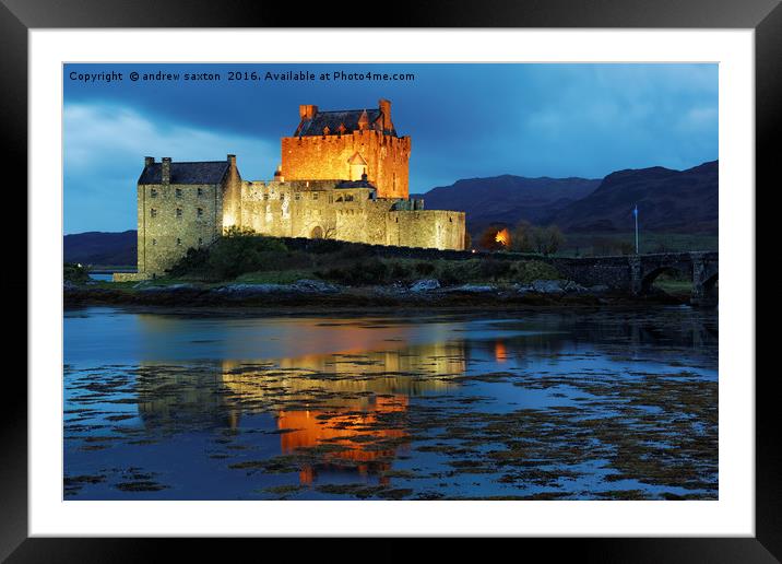 CASTLE OF LIGHT Framed Mounted Print by andrew saxton