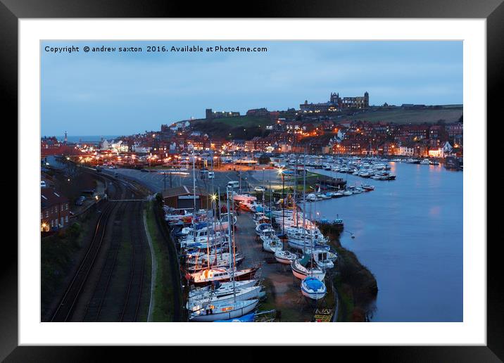 BOAT YARD Framed Mounted Print by andrew saxton