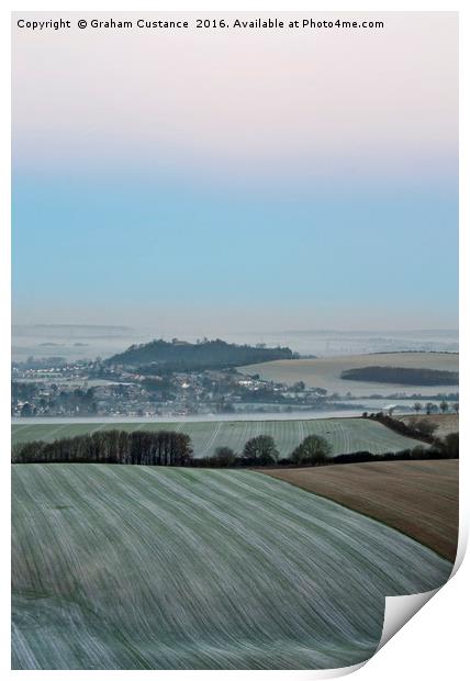 Dunstable Downs  Print by Graham Custance