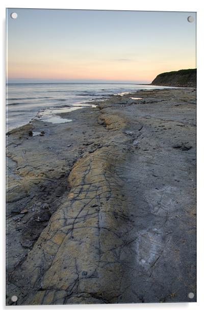 Kimmeridge bay in Dorset Acrylic by Ian Middleton