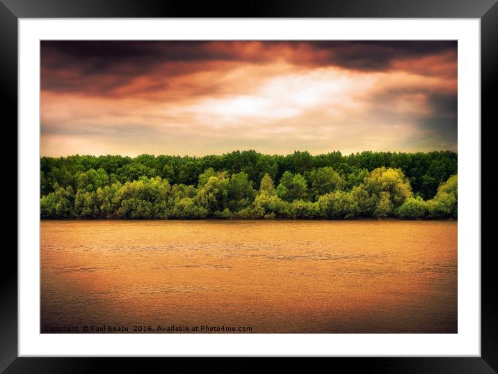 the end of a summer day Framed Mounted Print by Paul Boazu