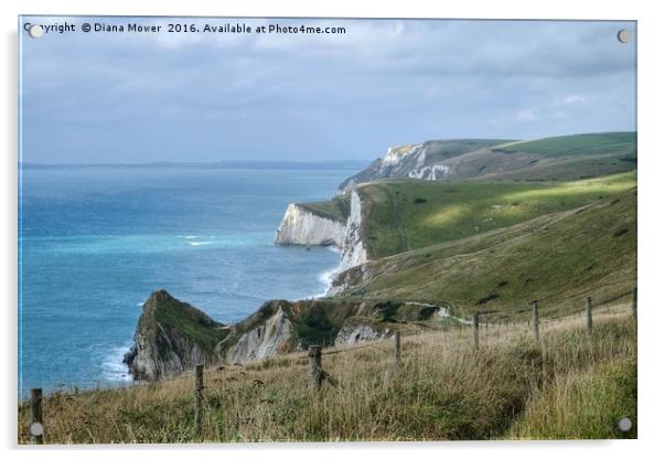The Jurassic coast, Dorset. Acrylic by Diana Mower