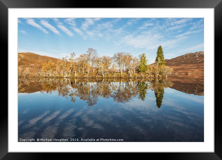 Loch Tarff Reflections Framed Mounted Print by Michael Houghton