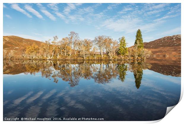 Loch Tarff Reflections Print by Michael Houghton