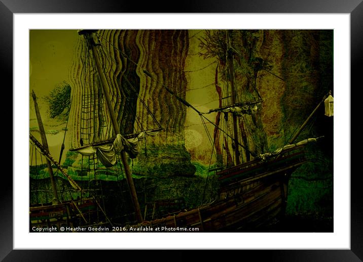 The Deep. Framed Mounted Print by Heather Goodwin