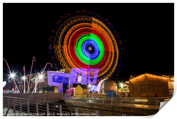 Liverpool Pier Head Ice Festival Print by David Chennell