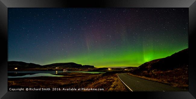Aurora Borealis seen from north Skye Framed Print by Richard Smith