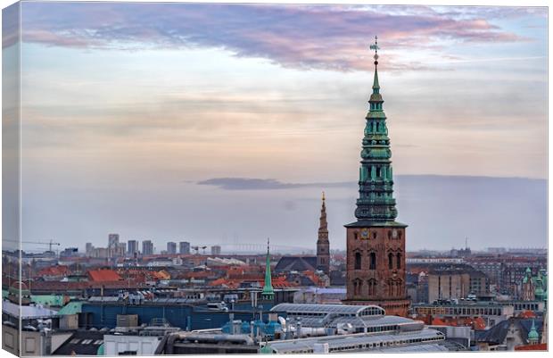 Copenhagen Skyline Canvas Print by Antony McAulay
