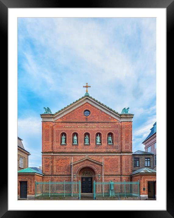 Copenhagen Saint Ansgars Cathedral Framed Mounted Print by Antony McAulay