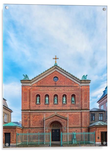 Copenhagen Saint Ansgars Cathedral Acrylic by Antony McAulay